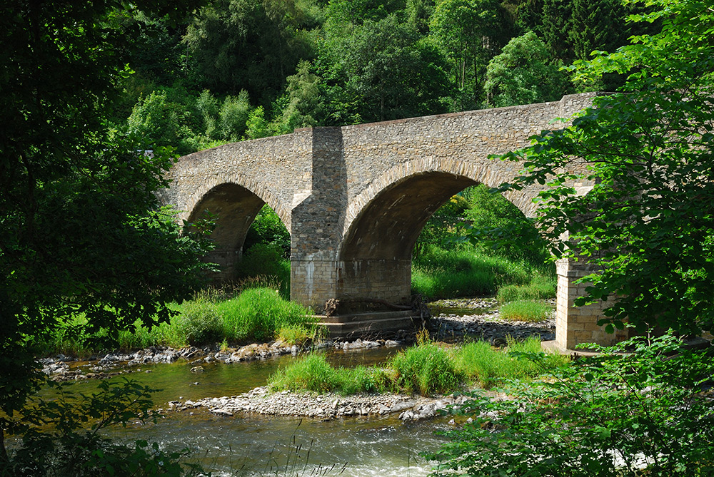Yair Bridge with river Tweed